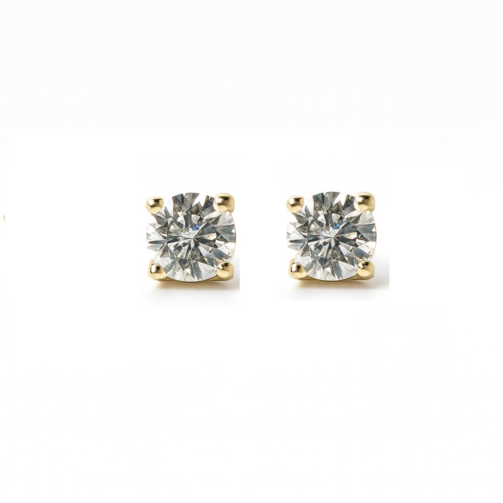 Beautiful 18 Kt Gold  Natural Diamond Earing